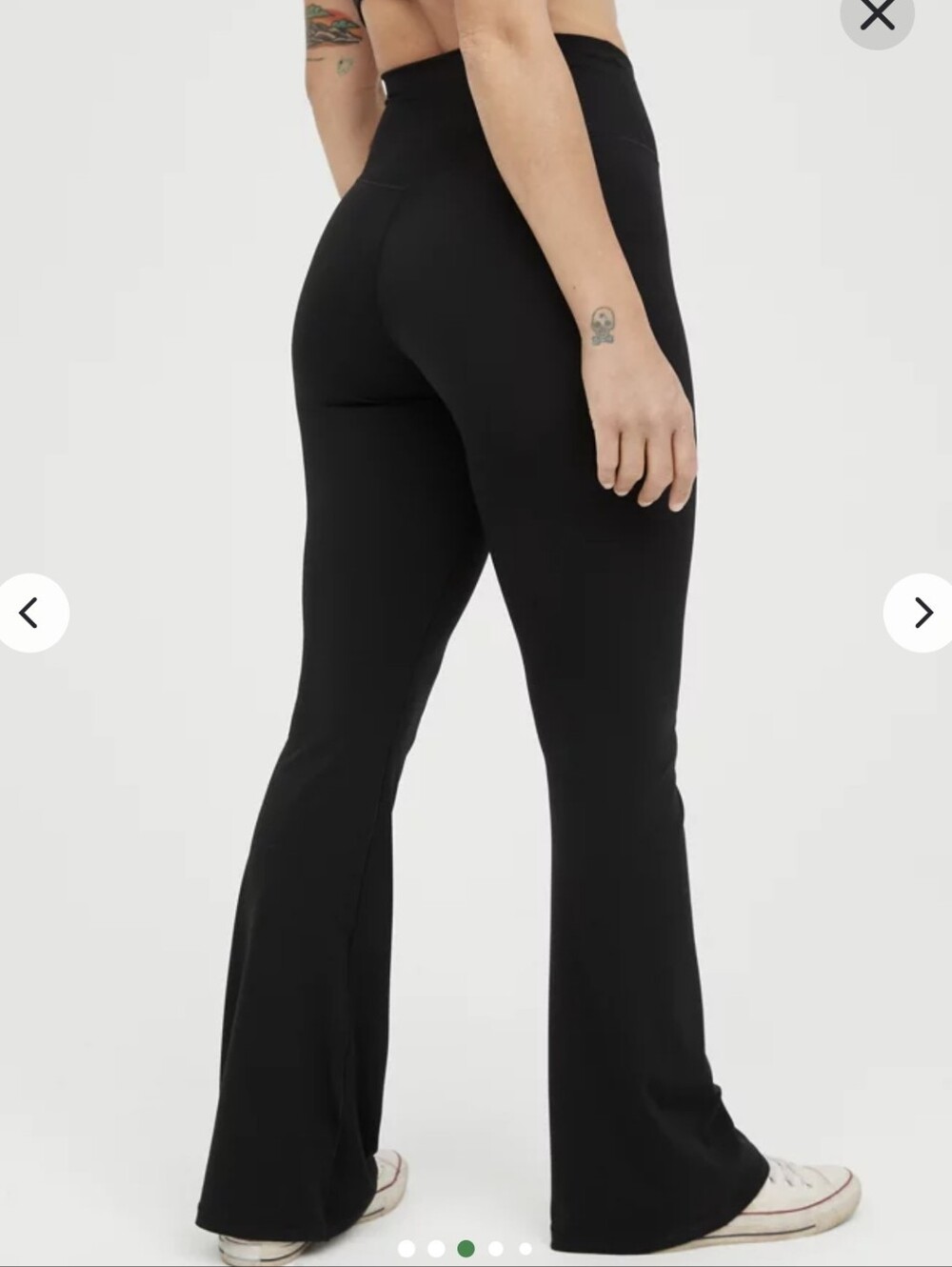 OFFLINE By Aerie Real Me High Waisted Crossover Flare Black Legging Size Small - Picture 2 of 10
